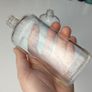 224 - Set of 2 Vintage 1001 Carpet Cleaner Clear Glass Decorative Collectible Bottles Image 3