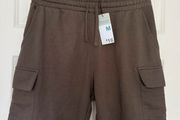 Primark new cargo mens shorts M charcoal