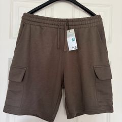 Primark new cargo mens shorts M charcoal