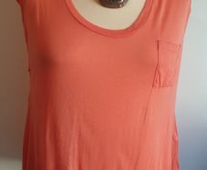 French Connection Womens Peach T Shirt Top Sleeveless New With Tags Size M CAN POST