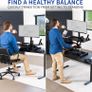 91cm Electric Motor Desk Converter Height Adjustable Riser Sit to Stand Dual Monitor and Laptop Workstation with Wide Keyboard Tray Black DESK-VE36B Image 7