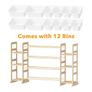 Toy Storage Organizer with 6 Shelves and 12 Bins, Bookshelf/Bookcase, Kids Bin Shelf, Toys Box for Playroom Organization for Bedroom & Room Decor, White, 52.3" W Image 4
