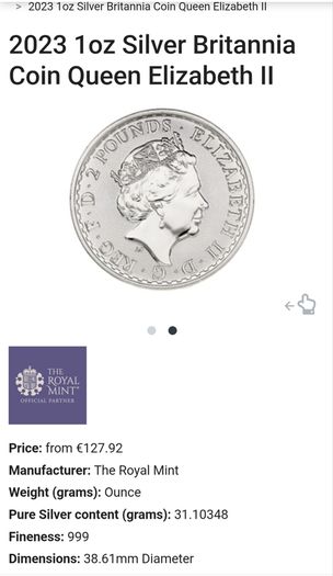 7 x 1oz 2023 'Last Queen' Silver Britannias (.999 Silver)