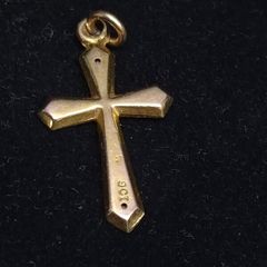 Antique Circa 1900 9ct Gold Cross Pendant Late Victorian Edwardian