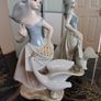 Large Vintage Girl with Goose Figurine by Tengra Image 7