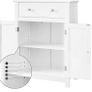 _bathroom cabinet, bathroom cabinet with drawer and adjustable intermediate compartment, kitchen cabinet, storage cabinet, country house style, MDF panels, 60 x 30 x 80 cm, white Image 4