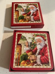 Christmas red vintage coasters