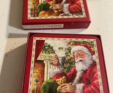 Christmas red vintage coasters