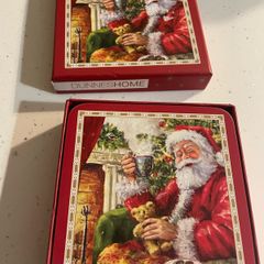 Christmas red vintage coasters