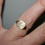 9ct Oval Signet Ring Yellow Gold Mens Ring 375 - 1,6g Image 5