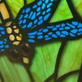 Vintage Tiffany-style Dragonfly square table lamp Image 4