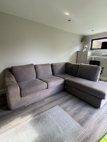 Corner Sofa Charcoal Grey
