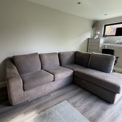 Corner Sofa Charcoal Grey