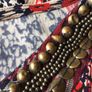 Changes Red White Blue Stretch Tunic Top Pockets Beaded Neckline Uk 14 Image 10