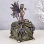 Original Vintage Art Nouveau Style Fairy Jewellery Box with Lid Image 3