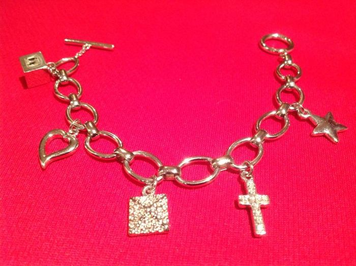 T Bar Charm Bracelet