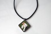 Personalised Diamond Shaped Pendant with Cord