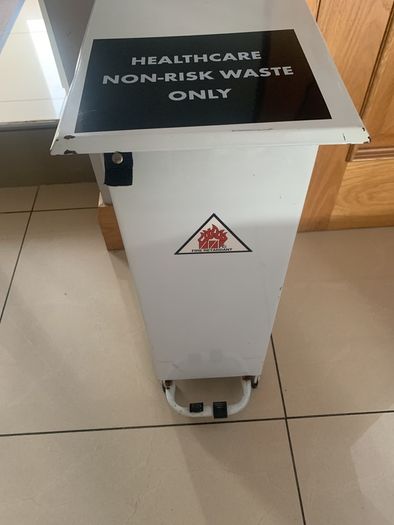 Healthcare fire retardant waste bin