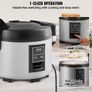 Commercial Rice Cooker, 45-Cup Rice Cooker, 9 Liter Large Rice Cooker and Warmer with Nonstick Inner Pot, Fast Cooking and 12-Hour Keep Warm Image 6