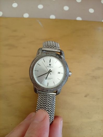 Vintage Jemis (Seiko Group) Quartz Watch. Rare Retro 1980s Mesh Strap Timepiece