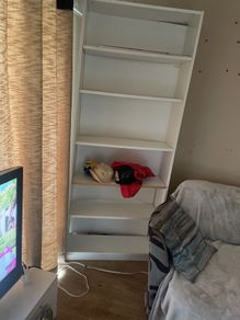 white shelving