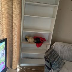 white shelving