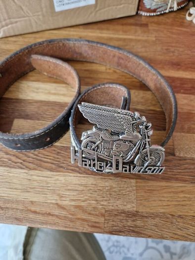 Vintage  Harley Davidson  belt and buckle