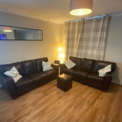 1 Dark Brown Leather Sofa