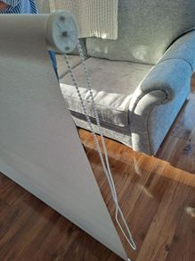 off white roller blind