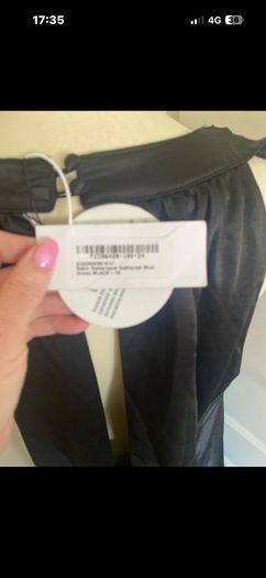 Black halter neck dress size 16 - new