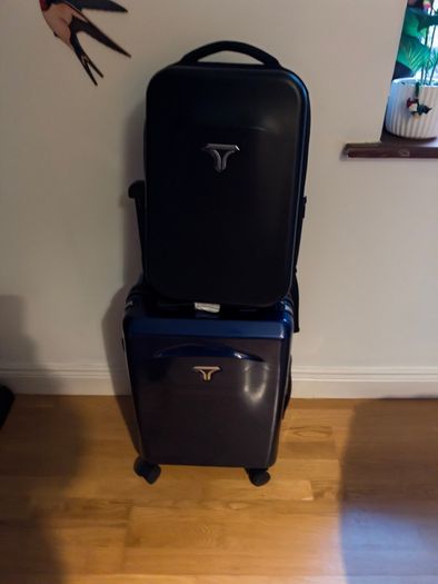 Tramora Smart Carry-On Luggage - Laptop Stand, Charging Ports & Dual TSA Locks plus a laptop bag