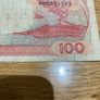 Rare old Indonesia Banknote 100 Rupiah Image 5