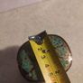 Vintage Paper Mache Lacquer Trinket Jewelry Box Hand-Painted Blue and Gold Floral Motif Image 4