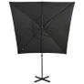 Cantilever Umbrella with Pole and LED Lights Anthracite 250 cm Image 6