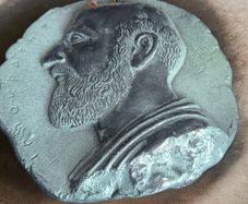 Vintage Greek Hippocrates Wall Plaque With Original Description Label