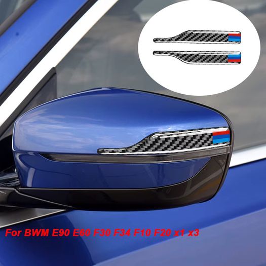 For BMW Car 1 2 3 4 5 7 series X3 X4 X5 X6 Carbon Fiber Rearview Mirror Anti-rub Strip Protector Anti-collision Sticker