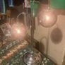 Kliving 2 Way Smokey Grey Glass Shade Chrome Table Lamp Image 2