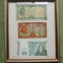 Three framed Irish Lady Lavery pound notes, All original notes not copies Image 6