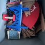 wooden train table and set all pieces included Image 7