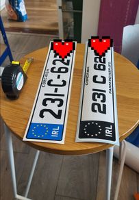 Sticker number plates