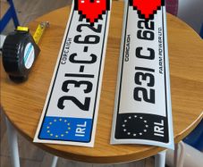 Sticker number plates