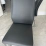4 Grey Cantilever Dining Chairs:Modern Chrome Frame Image 4