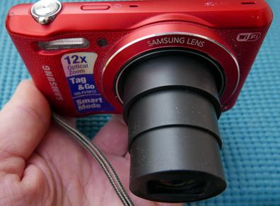 Samsung WB35F 16.2MP Smart WiFi & NFC Digital Camera - 12x Zoom (EC-WB35FZBPRUS) (charging cable, 16Gb memory card, battery)