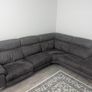 L-shaped Corner Sofa with Electric recliner and usb charger, Michael Murphy Furniture Dewsbury Sofa Grey Image 3