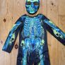 Age 7-8 Luminous Skeleton Costume and Mask Image 3