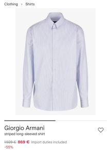 Giorgio Armani luxury shirt