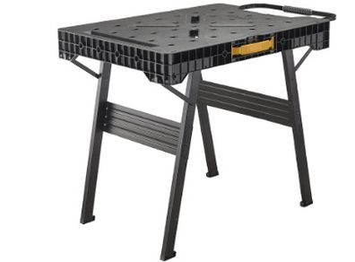 Foldable Workbench with Metal Legs for Maximum Stability, Large Work Surface, with Practical Handle