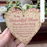 Bnwt mum wooden heart decoration Image 2