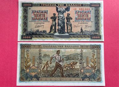 Greece  5000  Drachmai  1942  Pick  119a  ( Uncirculated )