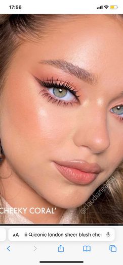 Iconic London sheer blush in shade cheeky coral 12.5 ml